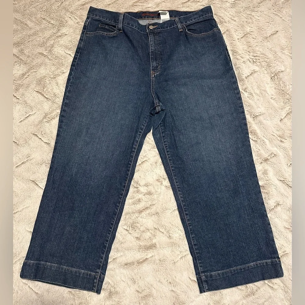 Eddie Bauer Women’s Tall Femme Grande Pants Blue Jeans Size 18T - Picture 1 of 13